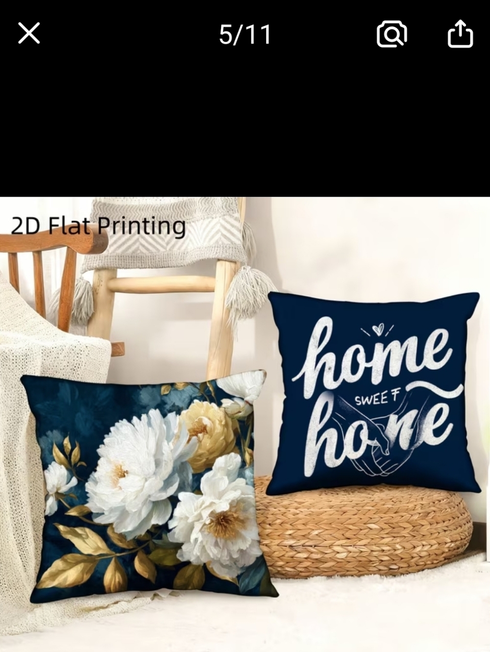 3 Piece Set Of Pillows (NO INSERTS)